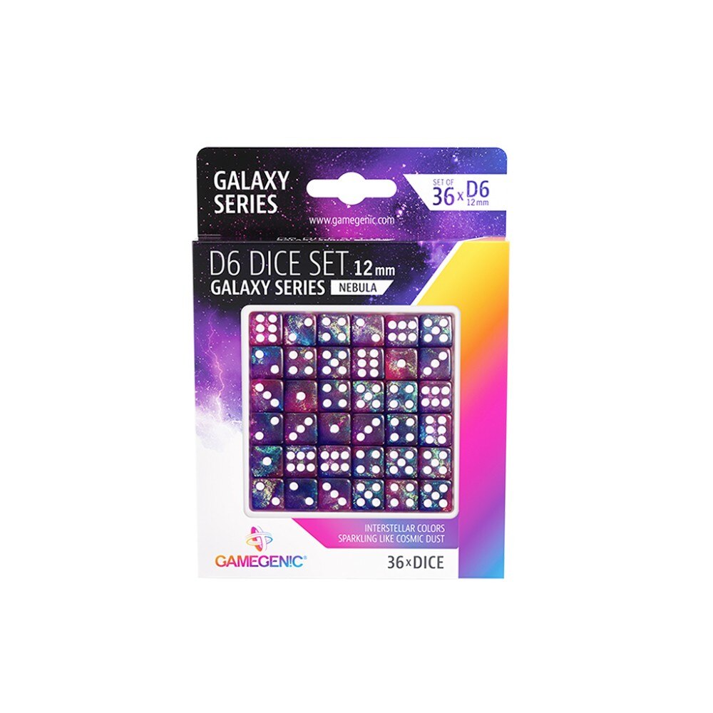 GameGenic – D6 Dice Set 12mm – Galaxy Series – Nebula (36)