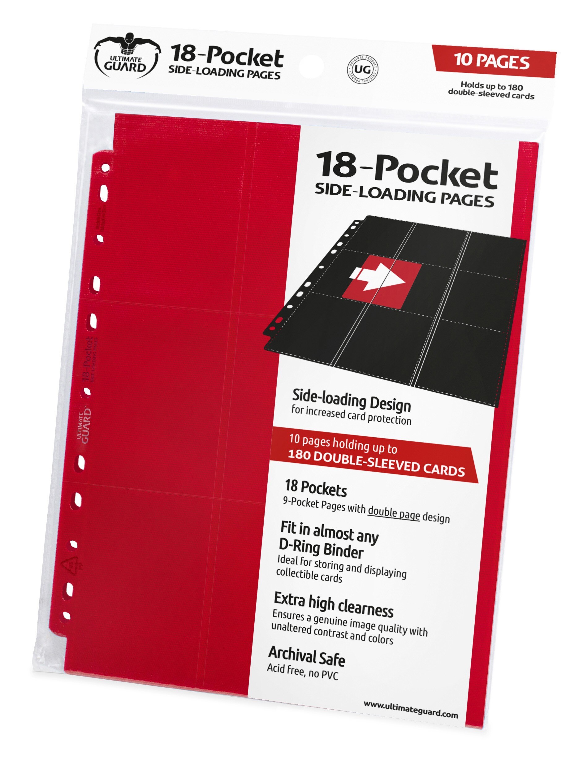 UGD – 18 Pocket Pages Side Loading Red