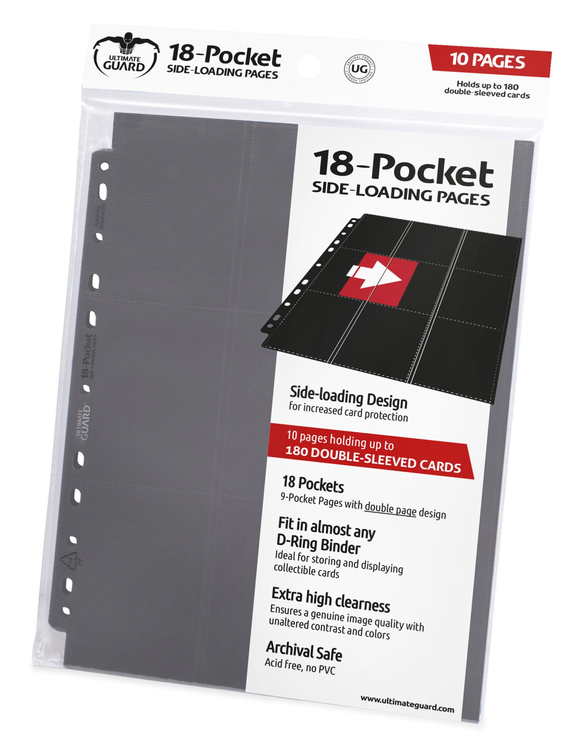 UGD – 18 Pocket Pages Side Loading Grey